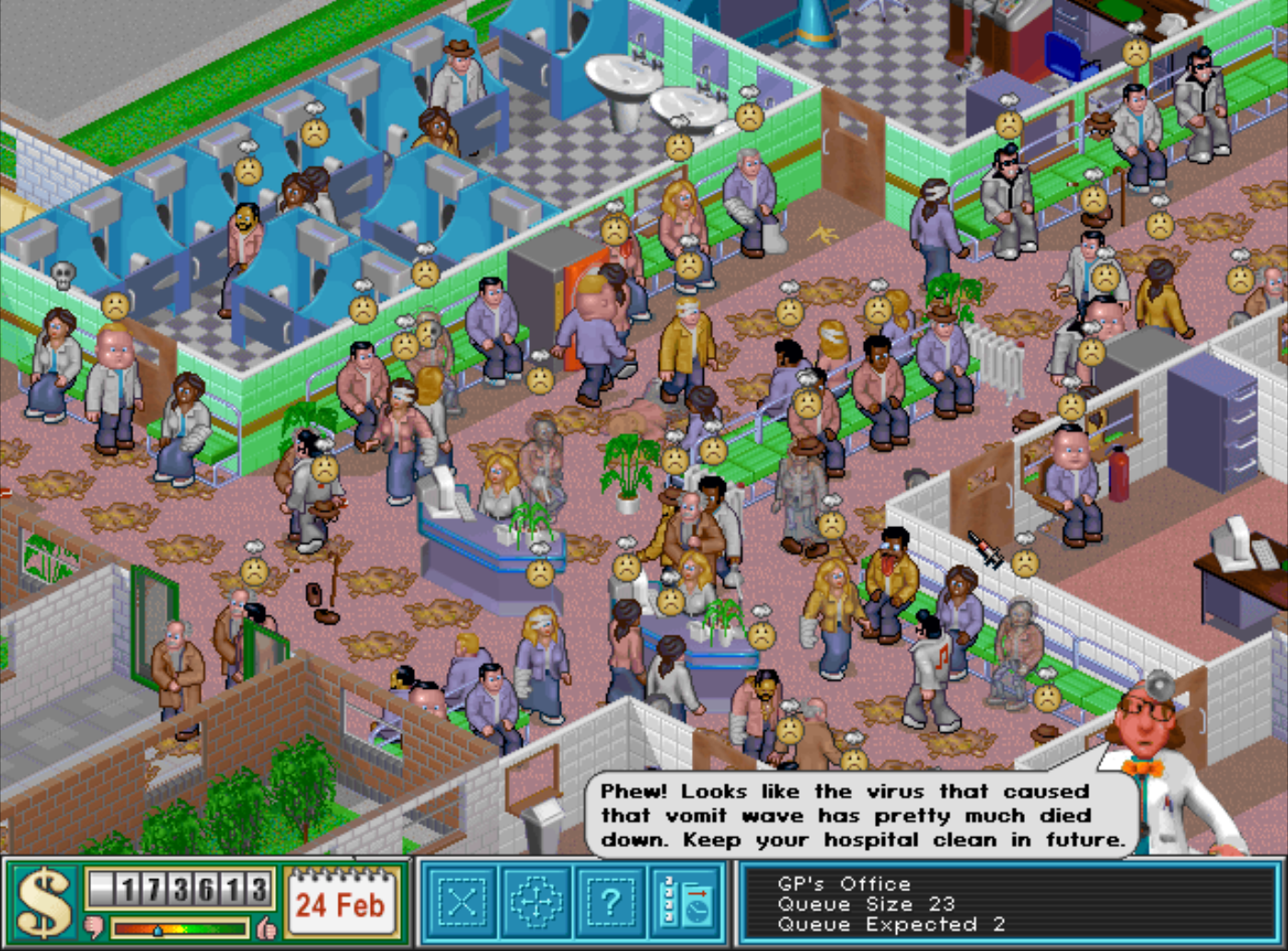 Theme Hospital, игра